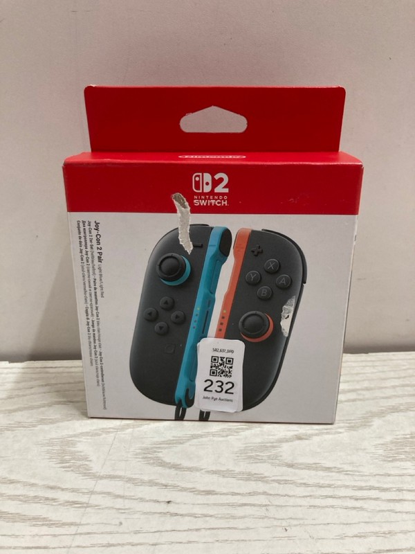 Lot 232  
            Nottingham SR2 - Delivery Only 

                
NINTENDO SWITCH 2 JOY-CON PAIR