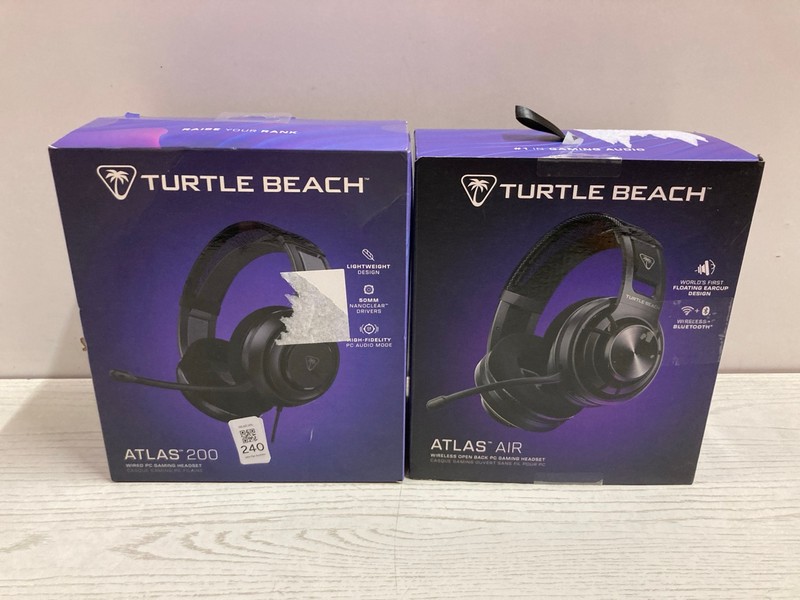 Lot 240  
            Nottingham SR2 - Delivery Only 

                
2 X TURTLE BEACH HEADSETS INC ATLAS 200