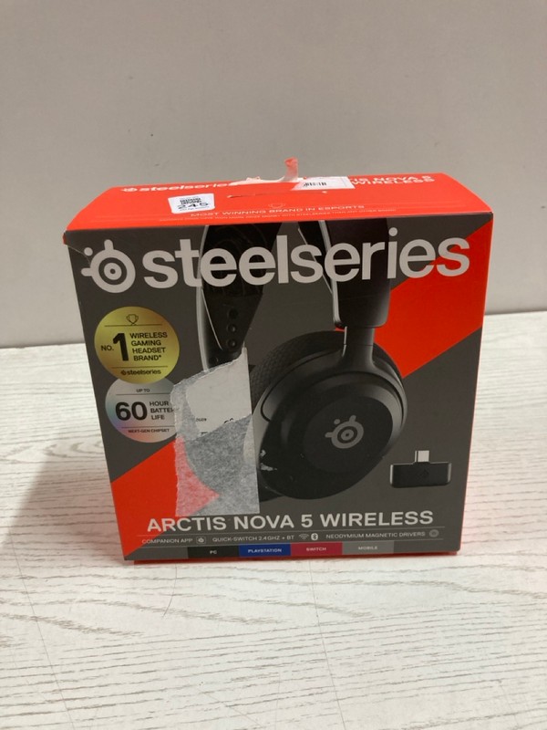 Lot 245  
            Nottingham SR2 - Delivery Only 

                
STEELSERIES ARCTIS 5  WIRELESS GAMING HEADSET