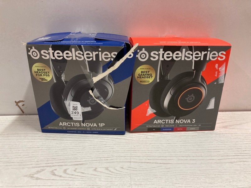 Lot 249  
            Nottingham SR2 - Delivery Only 

                
2 X STEELSERIES ARCTIS NOVA 1P GAMING HEADSET