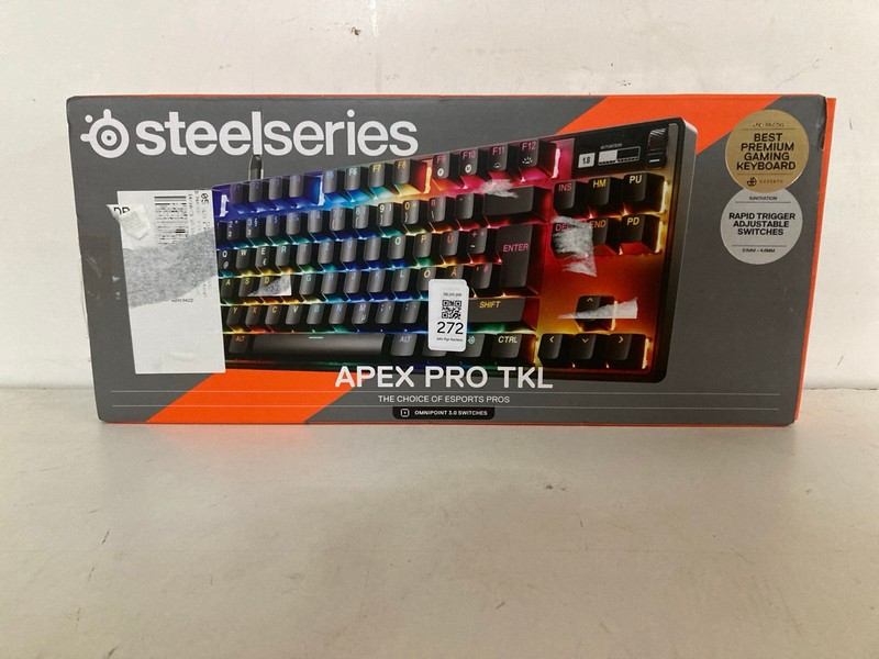 Lot 272  
            Nottingham SR2 - Delivery Only 

                
STEELSERIES APEX PRO TKL GAMING KEYBOARD