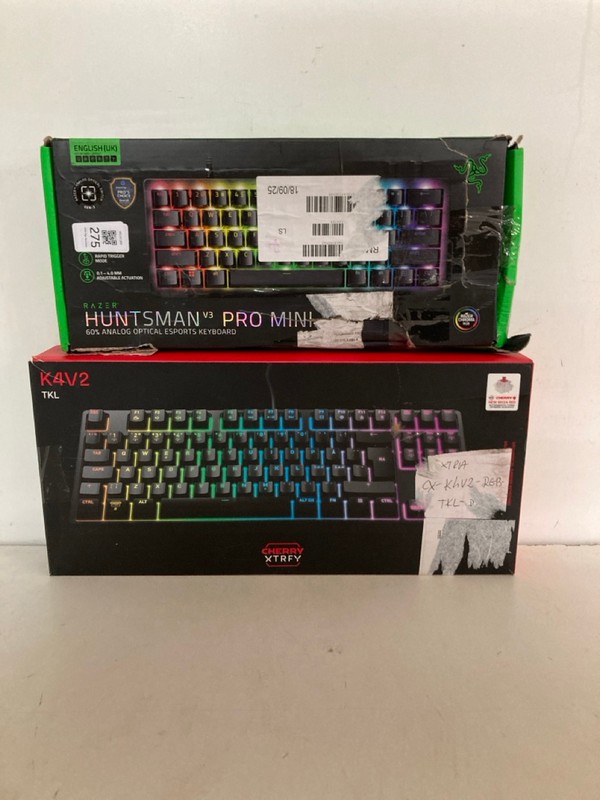 Lot 275  
            Nottingham SR2 - Delivery Only 

                
2 X GAMING KEYBOARDS INC RAZER HUNTSMAN PRO MINI