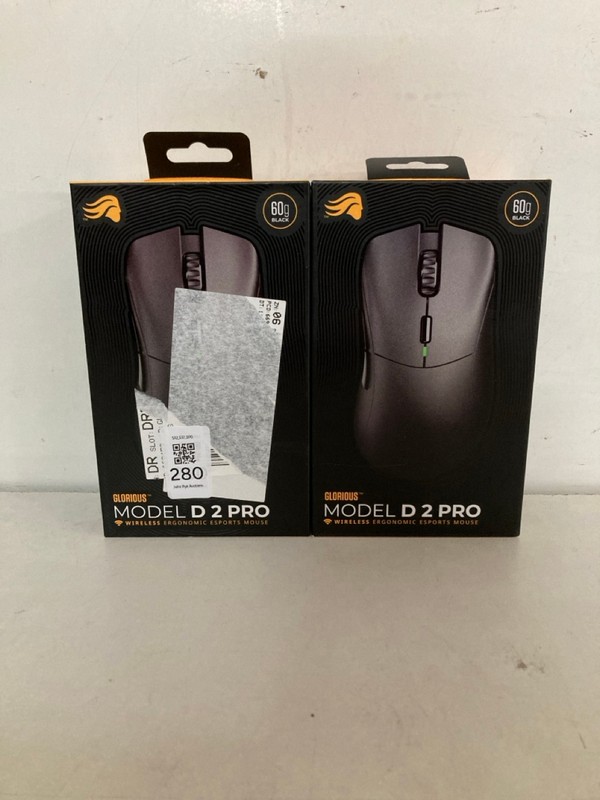 Lot 280  
            Nottingham SR2 - Delivery Only 

                
2 X GLORIOUS MODEL D 2 PRO GAMING MOUSE