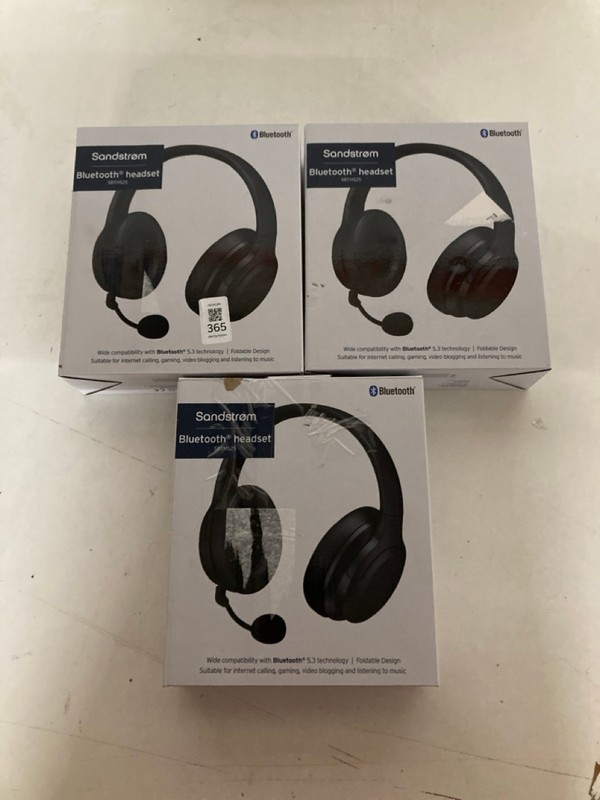 Lot 365  
            Nottingham SR2 - Delivery Only 

                
3 X SANDSTROM BLUETOOTH HEADSET