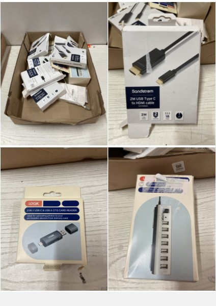 Lot 386  
            Nottingham SR2 - Delivery Only 

                
BOX OF ITEMS INC SANDSTROM 1M USB TYPE C TO HDMI CABLE