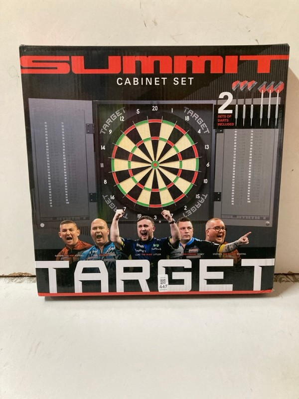 Lot 447  
            Nottingham SR2 - Delivery Only 

                
SUMMIT CABINET SET TARGET