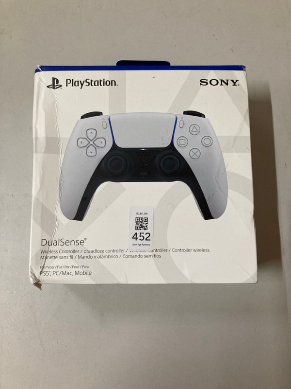 Lot 452  
            Nottingham SR2 - Delivery Only 

                
SONY PLAYSTATION 5 DUAL SENSE WIRELESS CONTROLLER