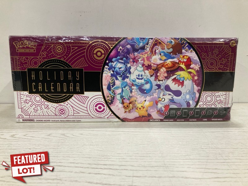 Lot 45  
            Nottingham SR2 - Delivery Only 

                
POKEMON HOLIDAY CALENDAR