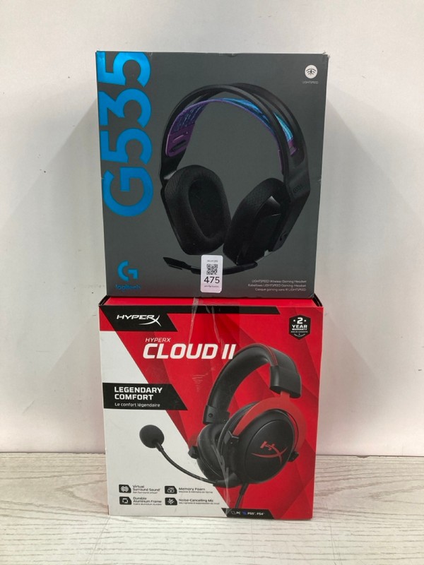 Lot 475  
            Nottingham SR2 - Delivery Only 

                
2 X GAMING HEADSETS INC LOGITECH G535