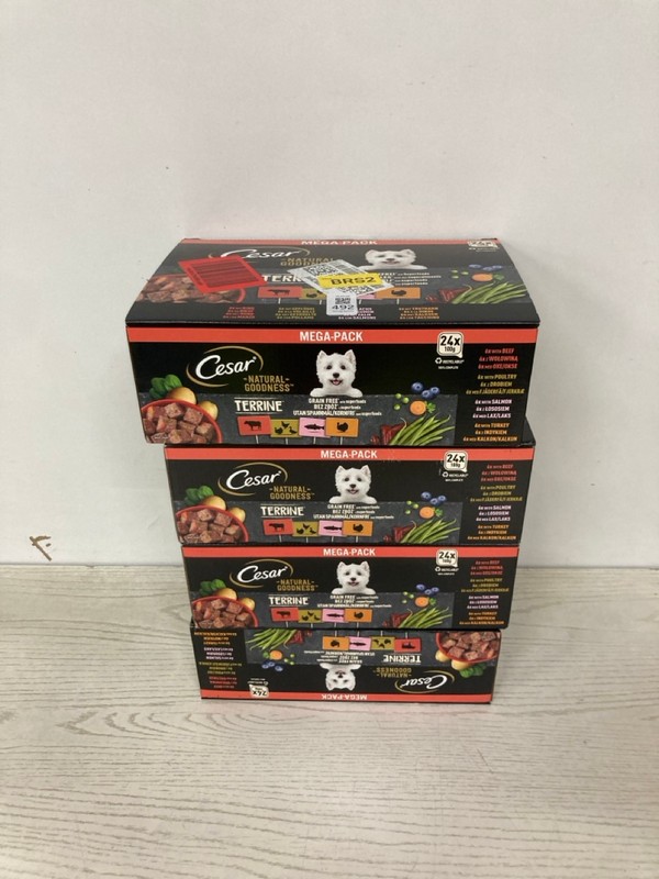 Lot 492  
            Nottingham SR2 - Delivery Only 

                
4 X CESAR MEGA NATURAL GOODNESS TERRINE (BBE: 17/01/27)