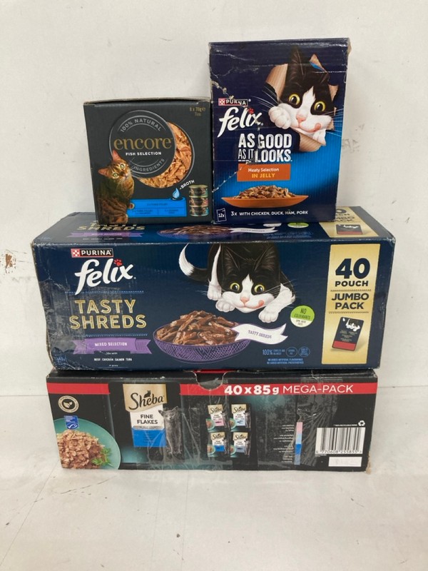Lot 497  
            Nottingham SR2 - Delivery Only 

                
4 X CAT FOOD ITEMS INC PURINA FELIX AS GOOD AS IT LOOKS (BBE: 03/27)