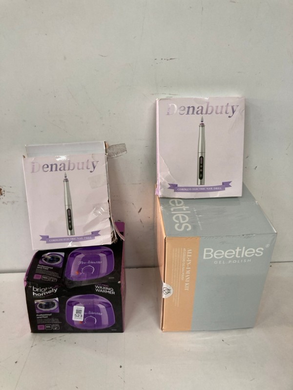 Lot 523  
            Nottingham SR2 - Delivery Only 

                
4 X ITEMS INC BRIGHT & HOMELY ELECTRIC WAXING WARMER