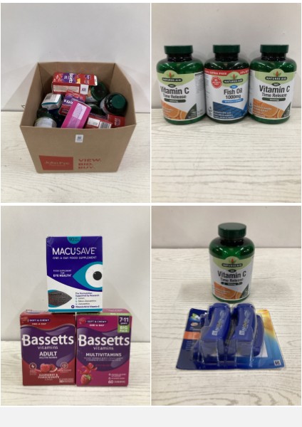 Lot 552  
            Nottingham SR2 - Delivery Only 

                
BOX OF VITAMINS BASSETTS VITAMINS MULTIVITAMINS (BBE: 09/26)