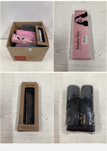 Lot 555  
            Nottingham SR2 - Delivery Only 

                
BOX OF ITEMS INC ARTERO GINGER SHORT TOOTH COMB