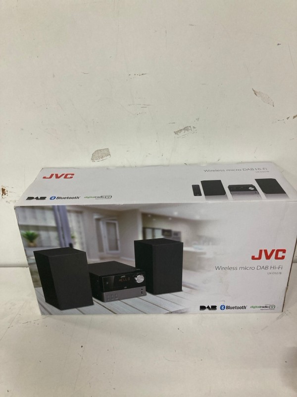 Lot 586  
            Nottingham SR2 - Delivery Only 

                
JVC WIRELESS MICRO DAB HI-FI MODEL NO: UX-D327B
