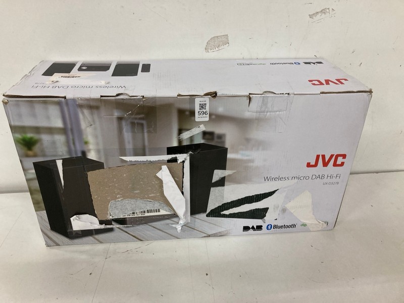 Lot 596  
            Nottingham SR2 - Delivery Only 

                
JVC WIRELESS MICRO DAB HI-FI MODEL NO: UX-D327B