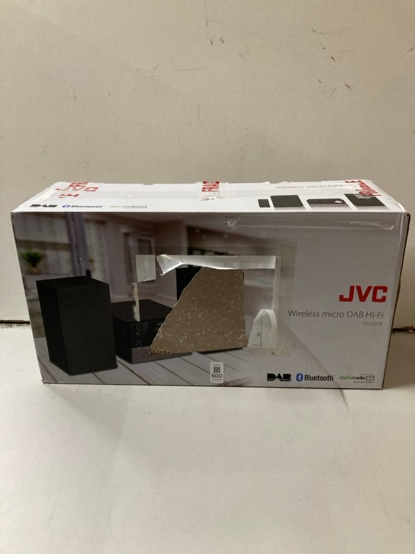 Lot 600  
            Nottingham SR2 - Delivery Only 

                
JVC WIRELESS MICRO DAB HI-FI MODEL NO: UX-D327B