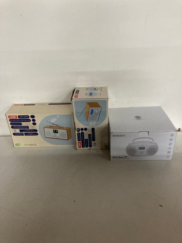 Lot 646  
            Nottingham SR2 - Delivery Only 

                
3 X RADIOS INC LOGIK DAB+ RADIO MODEL NO: LHDR23