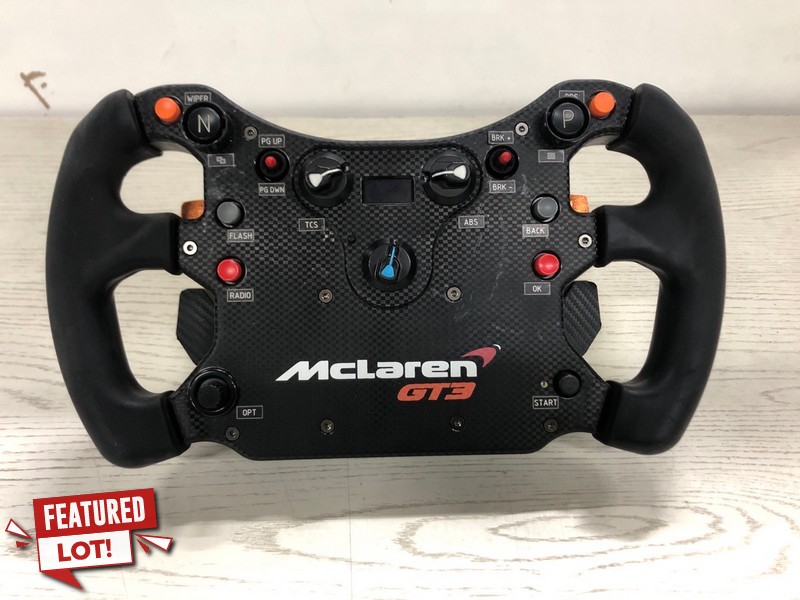 Lot 684  
            Nottingham SR2 - Delivery Only 

                
FANATEC MCLAREN GT3 CSL E SW MCL PURE SIM RACING STEERING WHEEL (WS3038629)