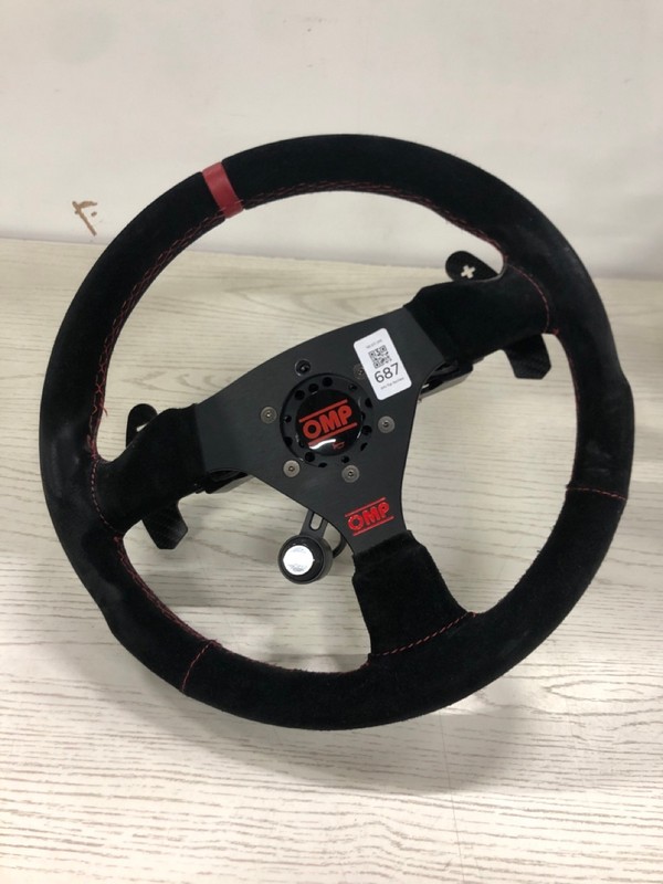 Lot 687  
            Nottingham SR2 - Delivery Only 

                
FANATEC OMP CS UH V2 SIM RACING STEERING WHEEL  (WS3038629)