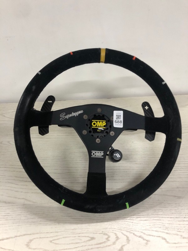 Lot 688  
            Nottingham SR2 - Delivery Only 

                
FANATEC OMP CS UHX V2 SIM RACING STEERING WHEEL  (WS3038629)
