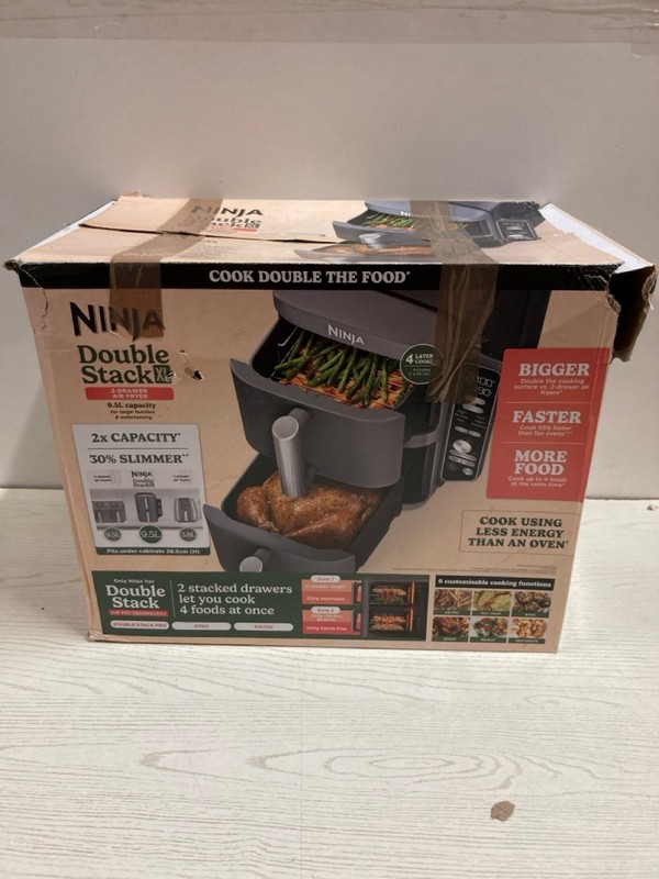 Lot 96  
            Nottingham SR2 - Delivery Only 

                
NINJA DOUBLE STACK XL 2-DRAWER AIR FRYER