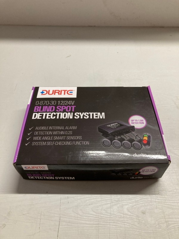 Lot 136  
            Nottingham SR3 - Delivery Only 

                
DURITE 0-870-30 BLIND SPOT DETECTION SYSTEM - 12/24V PN: 0-870-30 ORIGINAL RRP £2...