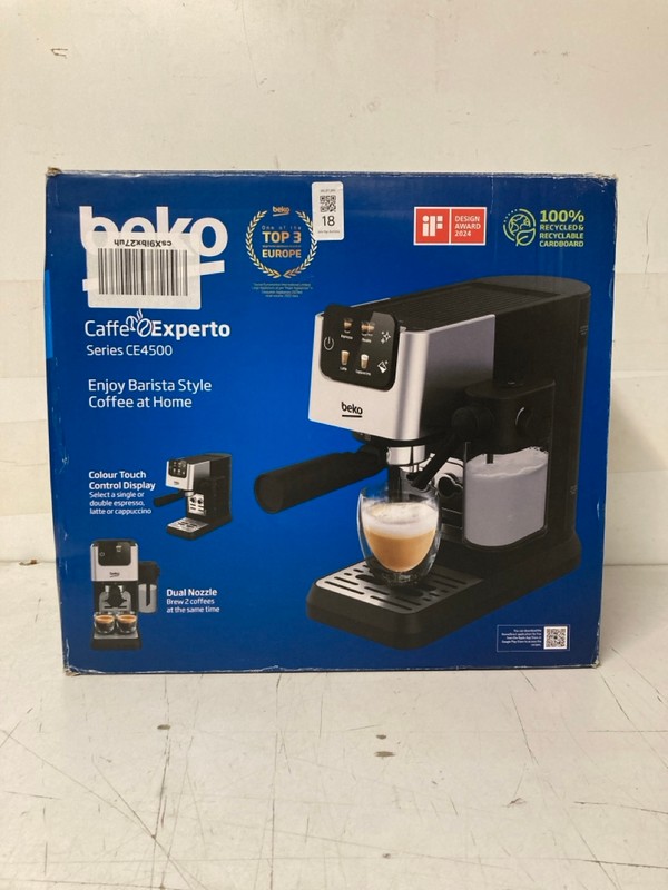 Lot 18  
            Nottingham SR3 - Delivery Only 

                
BEKO CAFFE EXPERTO SERIES CE4500 COFFEE MACHINE