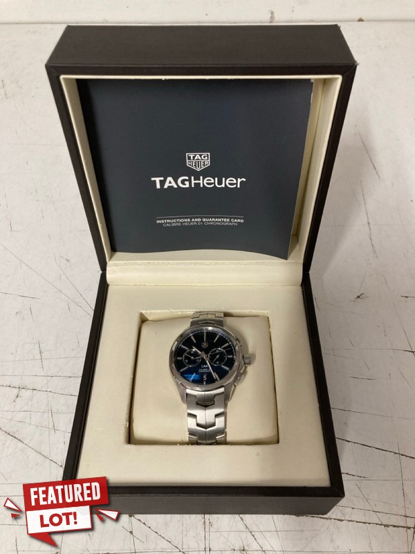 Lot 1  
            Nottingham SR3 - Delivery Only 

                
TAG HEUER LINK CALIBER 18 CHRONOGRAPH AUTOMATIC WRIST WATCH MODEL NO: CAT2110.BA0...