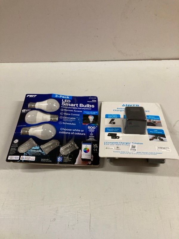 Lot 259  
            Nottingham SR3 - Delivery Only 

                
2 X ITEMS INC ANKER MAGGO 3-IN-1 CHARGING STATION WITH QI2