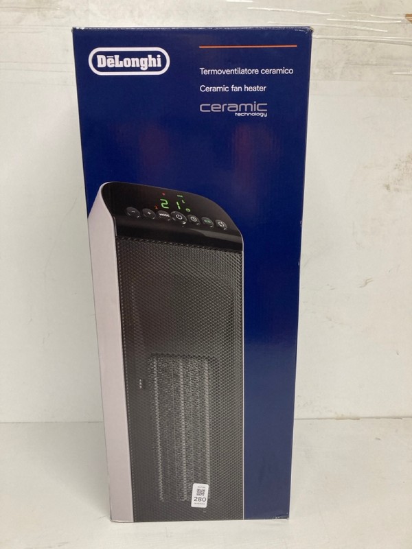 Lot 280  
            Nottingham SR3 - Delivery Only 

                
DELONGHI CERAMIC FAN HEATER
