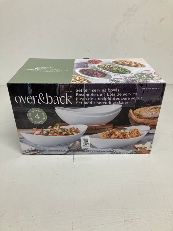 Lot 282  
            Nottingham SR3 - Delivery Only 

                
OVER&BACK SET OF 4 SERVING BOWL