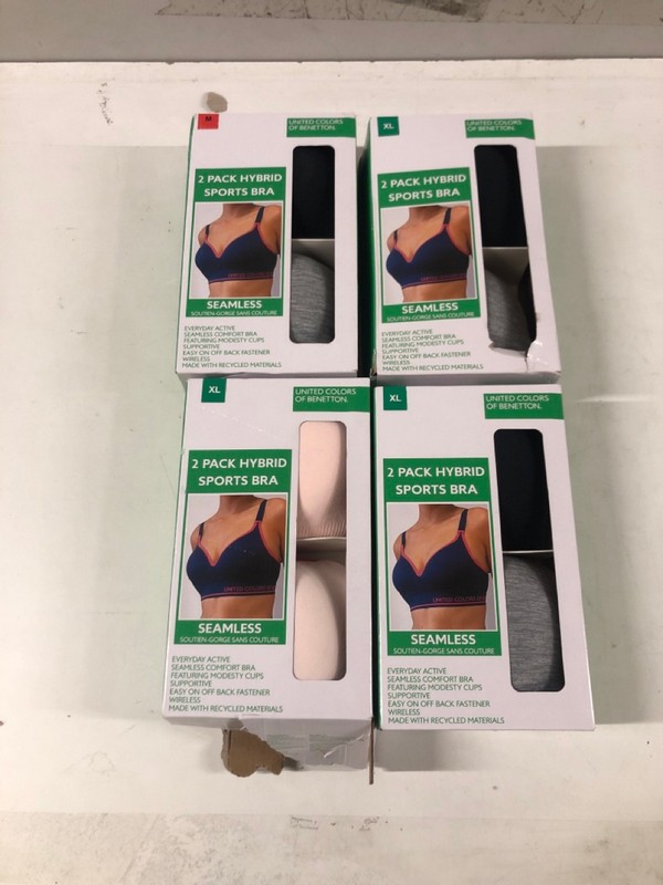 Lot 286  
            Nottingham SR3 - Delivery Only 

                
4 X UNITED COLORS OF BENETTON 2 PACK HYDRA SPORTS BRA