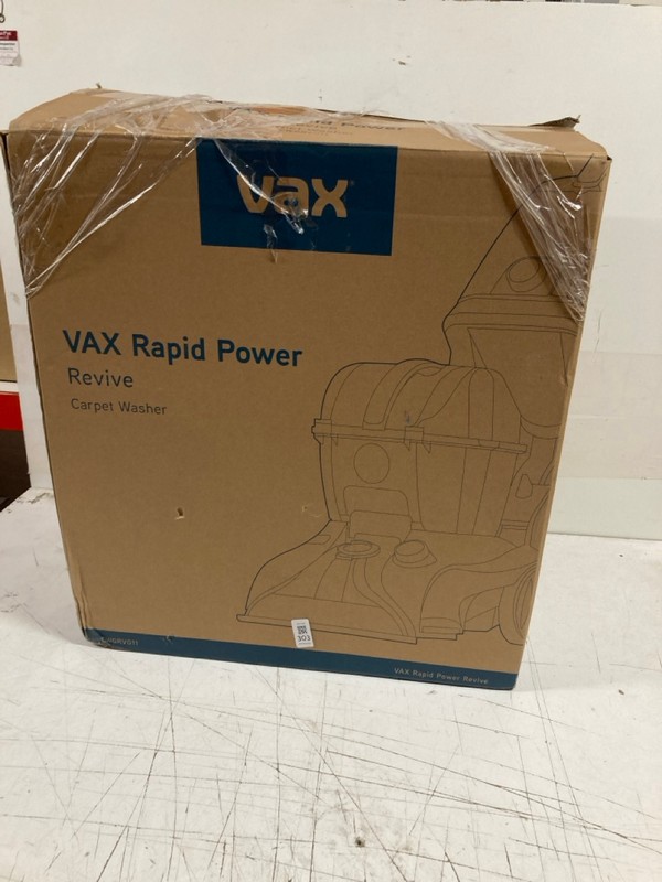 Lot 303  
            Nottingham SR3 - Delivery Only 

                
VAX RAPID POWER REVIVE CARPET CLEANER