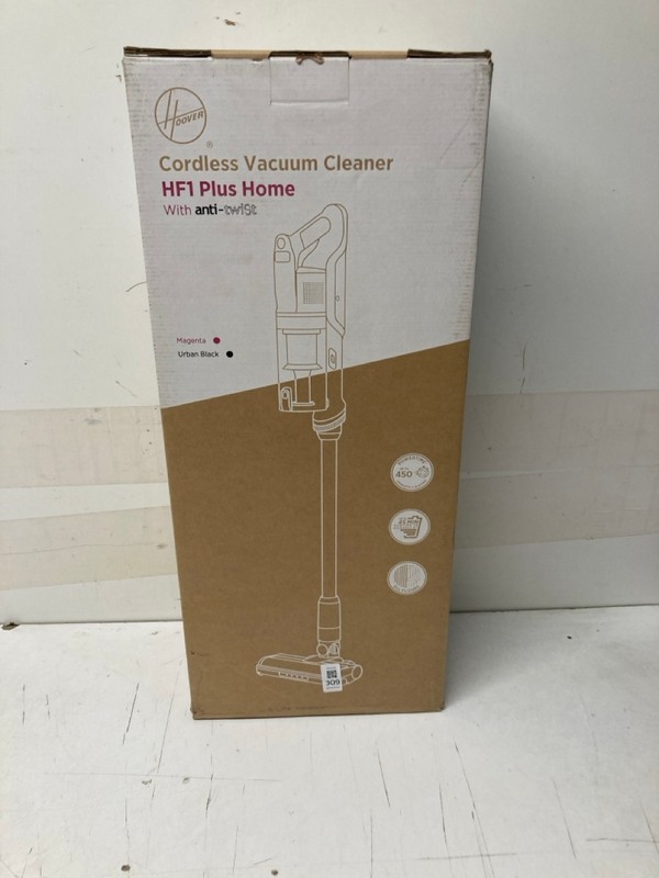 Lot 309  
            Nottingham SR3 - Delivery Only 

                
HOOVER CORDLESS VACUUM CLEANER HF1 PLUS HOME
