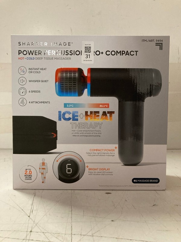 Lot 31  
            Nottingham SR3 - Delivery Only 

                
SHARPER IMAGE POWER PERCUSSION PRO+ COMPACT MASSAGER