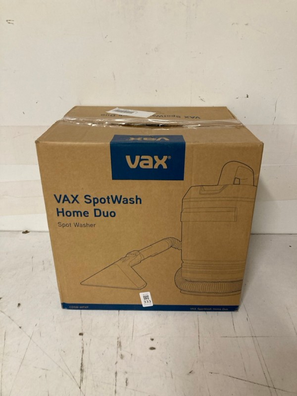 Lot 333  
            Nottingham SR3 - Delivery Only 

                
VAX SPOTWASH HOME DUO