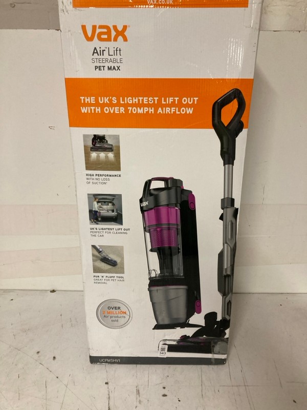 Lot 344  
            Nottingham SR3 - Delivery Only 

                
VAX AIR LIFT STEERABLE PET MAX