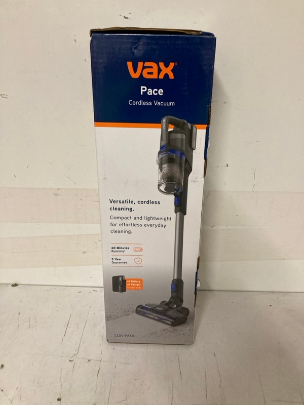 Lot 352  
            Nottingham SR3 - Delivery Only 

                
VAX PACE CORDLESS VACUUM