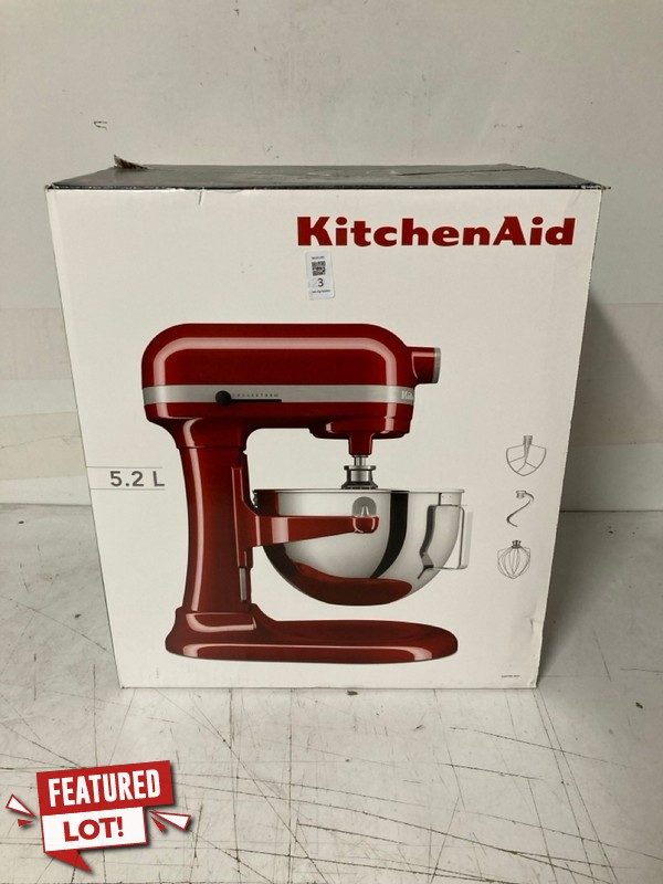 Lot 3  
            Nottingham SR3 - Delivery Only 

                
KITCHEN AID 5.2L STAND MIXER ORIGINAL RRP £599