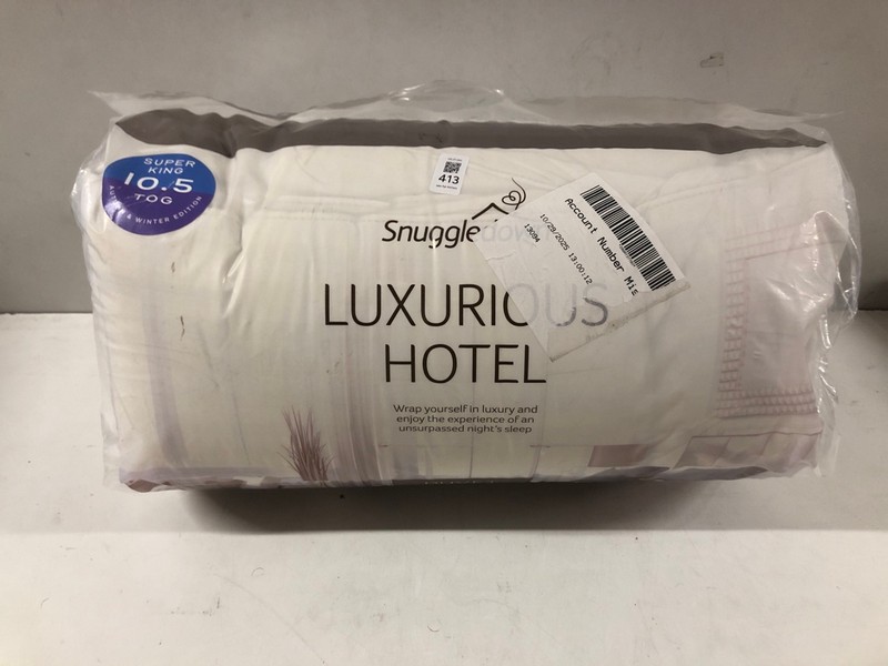 Lot 413  
            Nottingham SR3 - Delivery Only 

                
SNUGGLE DOWN LUXURIOUS SUPER KING