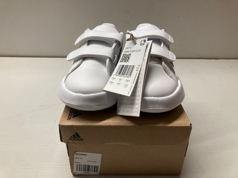 Lot 429  
            Nottingham SR3 - Delivery Only 

                
ADIDAS GRAND COURT 2.0 CF I SHOES UK SIZE 9 (WHITE)