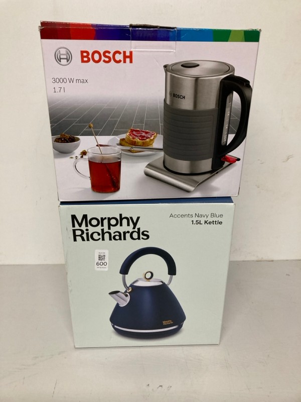 Lot 600  
            Nottingham SR3 - Delivery Only 

                
2 X ITEMS INC BOSCH KETTLE