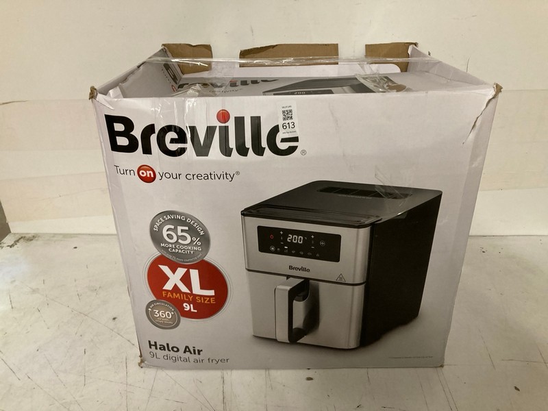 Lot 613  
            Nottingham SR3 - Delivery Only 

                
BREVILLE HALO 9L DIGITAL AIR FRYER