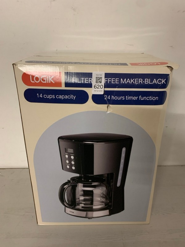 Lot 620  
            Nottingham SR3 - Delivery Only 

                
LOGIK FILTER COFFEE MAKER