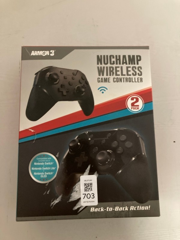 Lot 703  
            Nottingham SR3 - Delivery Only 

                
ARMOUR 3 MUCHAMP WIRELESS GAME CONTROLLER 2 PACK