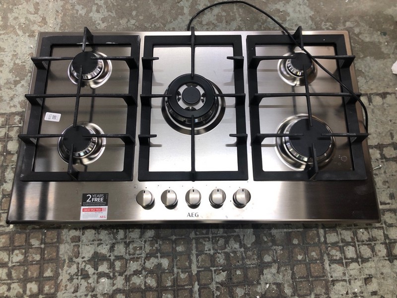 Lot 128  
            Nottingham SR4 - Delivery Or Collection 

                
AEG 5 BURNER GAS HOB MODEL: