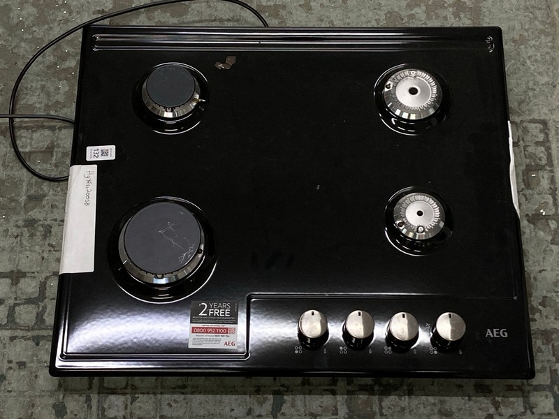 Lot 132  
            Nottingham SR4 - Delivery Or Collection 

                
AEG 4 BURNER GAS HOB MODEL: HGX64200SB