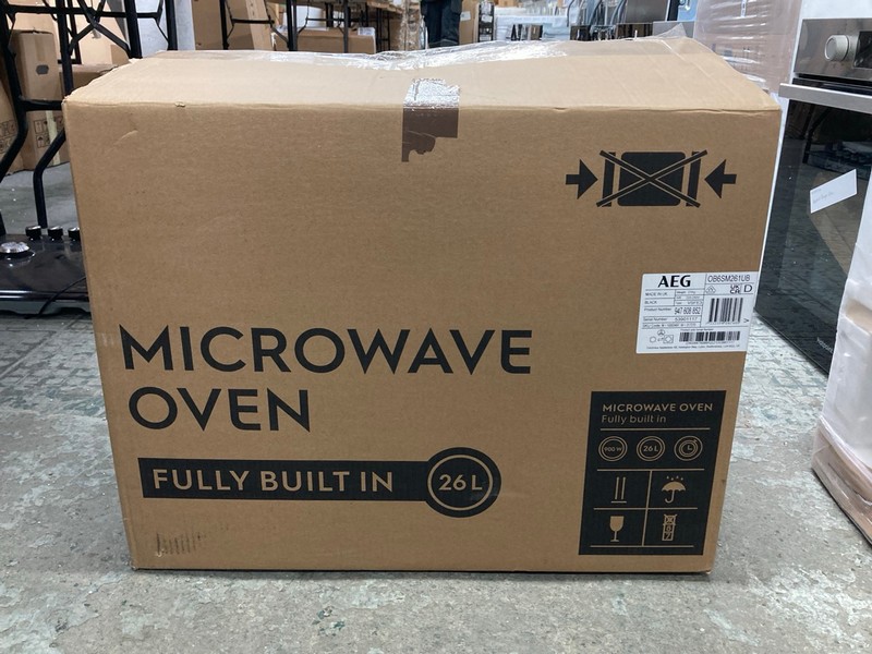 Lot 133  
            Nottingham SR4 - Delivery Or Collection 

                
AEG BUILT IN MICROWAVE MODEL: OB6SM261UB