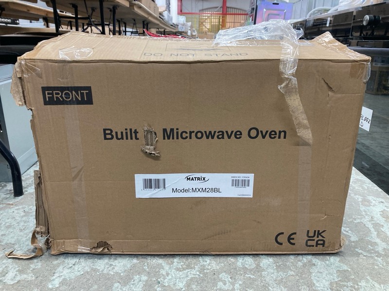 Lot 138  
            Nottingham SR4 - Delivery Or Collection 

                
MATRIX BUILT IN MICROWAVE MODEL: MXM28BL